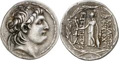 Monedas griegas / Greek coins Imperio Seléucida. Antíoco VII, Euergetes (138-129 a.C.). Antioquía ad Orontem. Tetradracma. (S. 7092 var) (CNG. IX, 1067d). 16,12 g. MBC+/MBC.
