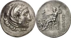 Monedas griegas / Greek coins (siglo III a.C.). A nombre de Alejandro Magno. Aiolis. Temnos. Tetradracma. (S. 4226). Rayitas. 15,99 g. MBC+.