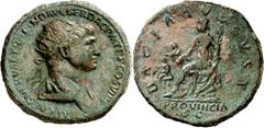 Monedas romanas / Roman coins (112-117 d.C.). Trajano. Dupondio. (Spink falta) (Co. 127) (RIC. 623a). 12,77 g. MBC.