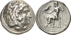 Monedas griegas / Greek coins Imperio Macedonio. Alejandro III, Magno (336-323 a.C.). Sidón. Tetradracma. (S. 6718) (MJP. 3501). 17,06 g. MBC.