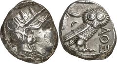 Monedas griegas / Greek coins (400/390-353 a.C.). Ática. Atenas. Tetradracma. (S. 2537) (CNG. IV, 1598). 16,98 g. MBC/MBC+.