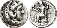 Monedas griegas / Greek coins Imperio Macedonio. Alejandro III, Magno (336-323 a.C.). Babilonia. Tetradracma. (S. 6719 var) (MJP. 3635). 16,85 g. MBC-.