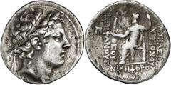 Monedas griegas / Greek coins Imperio Seléucida. Antíoco IV, Epifanes (175-164 a.C.). Antioquía ad Orontem. Tetradracma. (S. 6978) (CNG. IX, 620a). 15,68 g. MBC/BC+.