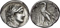 Monedas griegas / Greek coins Imperio Seléucida. (136-135 a.C.). Antíoco VII, Euergetes (138-129 a.C.). Tiro. Tetradracma. (S. 7094 var) (CNG. IX, 1074). 13,21 g. MBC+/MBC.