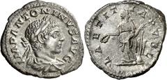 Monedas romanas / Roman coins (219 d.C.). Eliogábalo. Denario. (Spink 7520) (S. 70a) (RIC. 95). 2,73 g. MBC+.
