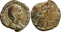 Monedas romanas / Roman coins (250 d.C.). Herennia Etruscilla. Sestercio. (Spink 9505) (Co. 22) (RIC. 136b). 15 g. MBC+.