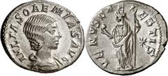 Monedas romanas / Roman coins (220-222 d.C.). Julia Soaemias. Denario. (Spink 7719 var) (S. 8) (RIC. 241). 2,28 g. MBC+.