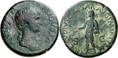 Monedas romanas / Roman coins (41-42 d.C.). Antonia. Dupondio. (Spink 1902) (Co. 6) (RIC. 92). 13,57 g. MBC-/MBC.