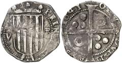 Monarquía española / Spanish Monarchy 1641. Reaper's war. Mataró. 5 rals. (AC. 166) (Cru.Segadors 104.5.III, same example) (Cru.C.G. 4624e). Principat. Rare. 11.80 g. MBC. Ex Aureo 07/04/1989, no. 244