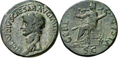 Monedas romanas / Roman coins (41-42 d.C.). Claudio. Dupondio. (Spink 1855) (Co. 1) (RIC. 94). 11,22 g. MBC.