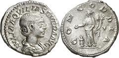 Monedas romanas / Roman coins (221 d.C.). Aquilia Severa. Denario. (Spink 7679) (S. 2) (RIC. 226). 3,02 g. EBC-.