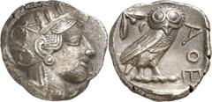 Monedas griegas / Greek coins (454-404 a.C.). Ática. Atenas. Tetradracma. (S. 2526) (CNG. IV, 1597). 16,75 g. EBC.