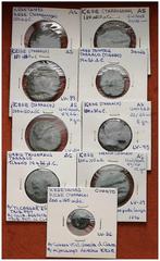Lotes de conjunto / Lots Lote de 9 ases (uno partido), 2 semis y 1 cuarto de Kese, y 1 as y 1 semis de de Tarraco. Total 14 monedas. BC-/MBC-.