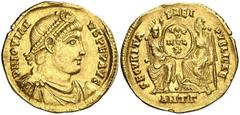 Colección de moneda romana imperial / Roman Imperial Coinage Collection (363-364 d.C.). Joviano. Antioquía. Sólido. (Spink 19193) (Co. 8) (RIC. 223). 4,43 g. Ex NAC 09/04/1997, nº 714. Ex Colección Im