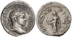 Monedas romanas / Roman coins (220-221 d.C.). Eliogábalo. Denario. (Spink 7501) (S. 1 var) (RIC. 56). 3,32 g. MBC+.