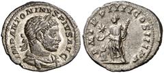 Monedas romanas / Roman coins (221 d.C.). Eliogábalo. Denario. (Spink 7536 var) (S. 208 var) (RIC. 46 var). 2,89 g. EBC-/MBC+.