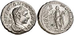 Monedas romanas / Roman coins (219 d.C.). Eliogábalo. Denario. (Spink 7512) (S. 38a) (RIC. 73). 3,20 g. MBC.