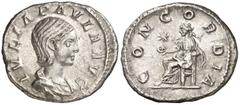 Monedas romanas / Roman coins (220 d.C.). Julia Paula. Denario. (Spink 7655) (S. 6a) (RIC. 211). 2,94 g. MBC+.