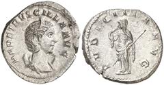 Monedas romanas / Roman coins (250-251 d.C.). Herennia Etruscilla. Antoniniano. (Spink 9694) (S. 17) (RIC. 58b). 3,70 g. Pequeña grieta en canto. MBC+.