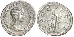 Monedas romanas / Roman coins (221 d.C.). Aquilia Severa. Denario. (Spink 7679) (S. 2) (RIC. 226). 3,62 g. Escasa. MBC+.