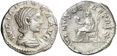 Monedas romanas / Roman coins (219 d.C.) Julia Paula. Denario. (Spink. 7658) (S. 21) (RIC. 222). 2,42 g. Pequeña grieta. MBC.