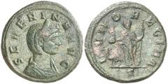 Monedas romanas / Roman coins (274-275 d.C.). Severina. AS. (Spink 11711) (Co. 9) (RIC. 7). 7,90 g. Pátina verde. MBC+.