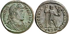 Monedas romanas / Roman coins (363-364 d.C.). Joviano. Tesalónica. Doble maiorina. (Spink 19213) (Co. 23) (RIC. 234). Pátina verde. Escasa. 8,09 g. EBC-.