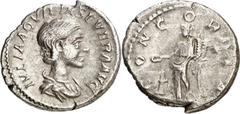 Monedas romanas / Roman coins (221 d.C.). Aquilia Severa. Denario. (Spink 7679) (S. 2) (RIC. 226). 3,05 g. MBC.