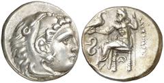 Monedas griegas / Greek coins Imperio Macedonio. Alejandro IV (323-310/309 a.C.). Lampsacos. Dracma. (S. 6730 var, de Alejandro III) (CNG. III, 944a). Acuñada bajo los sátrapas Leonato, Arrhidaios o A