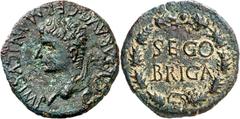 Monedas antiguas de Hispania / Celtiberian coins Calígula. Segobriga (Saelices). Semis. (FAB. 2192) (ACIP. 3247). 4,71 g. MBC.