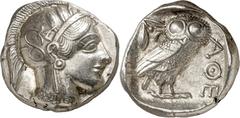 Monedas griegas / Greek coins (454-404 a.C.). Atica. Atenas. Tetradracma. (S. 2526) (CNG. IV, 1597). 17,15 g. S/C-.