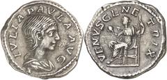 Monedas romanas / Roman coins (219 d.C.). Julia Paula. Denario. (Spink 7658) (S. 21) (RIC. 222). 3,53 g. EBC-/MBC+.