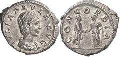 Monedas romanas / Roman coins (219 d.C.). Julia Paula. Denario. (Spink 7656) (S. 12) (RIC. 214). 3,04 g. MBC+.