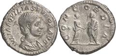 Monedas romanas / Roman coins (221 d.C.). Aquilia Severa. Denario. (Spink 7680 var) (S. 6) (RIC. 228). 3,20 g. MBC+.