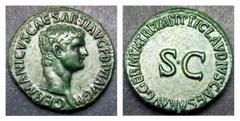 ROMAN IMPERIAL COINAGE GERMANICUS (died 19) GERMANICUS (died 19) Ae-As, 11,28 g. Rome. Struck under Claudius, 42-43.. Obv.: GERMANICVS CAESAR TI AVG F DIVI AVG N Bare head r. Rev.: TI CLAVDIVS CAESAR 