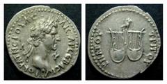 ROMAN IMPERIAL COINAGE NERVA (96-98) NERVA (96-98) AR-Drachm, 3,56 g. Lycia, Lycian League. 97. Obv.: AVTOKPAT NEPOYAC KAICAP CEBACT Laureate bust right. Rev.: YPATOY TRITOY Two lyres (chelyes), owl a