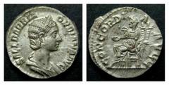 ROMAN IMPERIAL COINAGE ORBIANA, wife of Severus Alexander ORBIANA, wife of Severus Alexander AR-Denarius, 3,20 g. Rome. c. 222. Obv.: SALL BARBIA ORBIANA Diademed bust r. Rev.: CONCORDIA AVGG Concordi