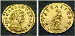A COLLECTION OF ROMAN GOLD COINS CARINUS (283-285) AV-Aureus, 4.48 g. Siscia, 284. Obv.: IMP C CARINVS P F AVG Laureate, cuirassed bust of Carinus r. Rev.: ABVNDANTIA AVG Abundantia l., emptying cornu
