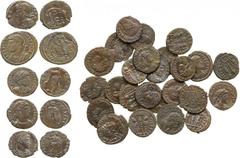Ancient Coins. Roman Coins From The Bishop’s Wood Hoard. Constantine I, Lugdunum, 337 (RIC 285) (4); Treveri, 335-337 (RIC 590) (10); Theodora, PIETAS ROMANA , Pietas standing facing, head right, carr