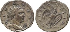 ANCIENT. Roman Coins. Mint of Rome unless otherwise stated. Trajan Decius, Silver Antoninianus, struck in the name of Divus Titus (d. AD 81), Milan, AD 250-251, DIVO TITO , radiate head of Divus Titus