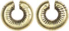 Ancient British Celtic (c. 1200?100 BC) AV Ring Money, plain banded type, 8.32g, 18x16mm. Plain ring of gold with banded decoration, plain terminals. (VA 1?3). Good Very Fine. Rare. Ex. Spink Auction 