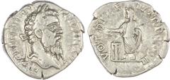 Ancient Rome Pertinax (AD 193) AR Denarius, Rome, 3.22g. Laureate head of Pertinax right. Rev. Emperor standing left, sacrificing over altar. (RIC 13a; BMC 24). Good Very Fine.