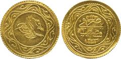 COINS of the ISLAMIC World . Ottoman. Mahmud II, Gold Double ‘Atiq Rumi Altun, Qustantaniyya 1223h, ry 12 , 4.71g (Pere 756). Crimped, extremely fine. £180-220