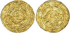 Fatimid, al?Hafiz (AH 526?544 / 1131?1149 AD), gold Dinar, AH 541 / 1146/7 AD, Misr, 4.26g (N. 2636). About Very Fine, dents to the edges, slightly wavy flan, some roughness to surfaces.