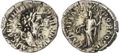 Ancient Rome Pertinax (AD 193) AR Denarius, Rome, 3.50g. IMP CAES P HELV PERTIN AVG, laureate head of Pertinax right. Rev. LAETITIA TEMPOR COS II, Laetitia standing facing, head left, holding wreath a
