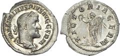 Ancient Rome Maximinus Thrax (AD 235-238) AR Denarius, Rome, AD 236-237, 2.70g. MAXIMINVS PIVS AVG GERM, laureate, draped and cuirassed bust of Maximinus right. Rev. VICTO-RIA GERM, Victory standing l