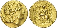 Ancient Greece Thrace, Byzantion (c. 110-100 BC), in the name and types of Lysimachos, AV Stater, 8.30g. Head of the deified Alexander the Great right, with the horn of Ammon. Rev.ΒΑΣΙΛΕΩΣ / ΛΥΣΙΜΑΧΟΥ