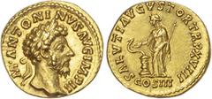 Ancient Rome Marcus Aurelius (AD 161‑180) AV Aureus, mint of Rome, AD 163‑164, 6.82g.Marcus Aurelius (AD 161‑180) AV Aureus, mint of Rome, AD 163‑164, 6.82g. M ANTONINVS AVG IMP II, laureate head of M