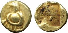 ANCIENT COINS. Ancient Greek. Uncertain Asia Minor (6th Century BC), Electrum 24-Stater, crude head of eagle left, rev four-part incuse square, 0.66g (see Waggoner/Rosen collection 270 and 331). Very 