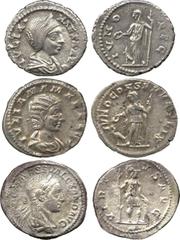 ANCIENT COINS. ROMAN. Severus Alexander (AD 222-235), Silver Denarius, Rome, AD 222-228, rev Virtus (RIC 182); Julia Mamaea, mother of Severus Alexander (d. AD 235), Silver Denarius, Rome, undated, re